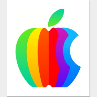 Colorful Apple logo Posters and Art